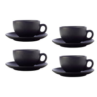 Maxwell & Williams - Tasse à Thé et Soucoupe Caviar - 250 ml - 4 Pièces-Lave-vaisselle
