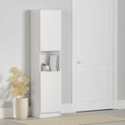 South Shore - Olea - Étagère de rangement étroite 2 portes - Blanc solide-Rangement modulable : derrière chaque porte se cache une tablette ajustable vous permettant d’accommoder des articles de tailles différentes. Elles peuvent respectivement supporter jusqu’à 25 lb.