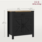 HOMCOM - Buffet 30,5 po L - noir-Une étagère réglable offre des options de rangement personnalisées 