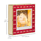 HOMCOM - Calendrier de l'Avent de Noël avec 24 tiroirs et lumières LED-Pour les bureaux à domicile, les tables, les manteaux, les bureaux ou les cheminées 