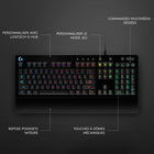 Logitech - Clavier de jeu RVB Prodigy G213-L'ajustement d'inclinaison à deux niveaux vous permet de régler la position idéale pour votre clavier, tandis que les repose-poignets intégrés améliorent le confort et réduisent la fatigue, afin que vous puissiez enchaîner les parties sans problèmes