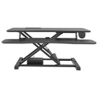 Rocelco - Bureau réglable électrique de 38 po avec CA/USB et tapis antifatigue - Noir-Le plateau pour clavier fixe pleine grandeur de 31,8 po x 11,8 pouces peut contenir un clavier ou un ordinateur portable.