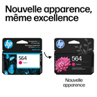HP 564 Cartouche d’encre magenta d’origine (CB319WN)-Compatibilité: HP Deskjet 3520, 3521, 3522, 3526. HP Officejet 4610, 4620, 4622. HP Photosmart 5510s, 5520, 5525, 6510, 6512, 6515, 6520, 6525, 7510, 7515, 7520, 7525, B8550, C6340, C6350, D7560, C510, B209, B210, C309, C310, C410.