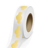 JAM Paper - Rouleaux d'étiquettes standard - sceau anniversaire - 1 3/8 x 2 5/8 - feuille dorée mate - 125 étiquettes/rouleau-Couleur : feuille dorée mate durable | Faites ressortir votre courrier avec des étiquettes d'adresse d'expédition colourées.