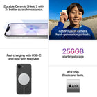 Apple - iPhone 17e - 256 Go - Blanc - Bell et Virgin Plus-Puce A19. Avec la puce A19, tout ce que vous faites gagne en vitesse et en fluidité, année après année : jeux AAA, vidéo 4K en diffusion continue et bien plus