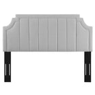 Modway - Alyona Chenal Touffé Performance Velvet Tête de lit jumelée, Gris clair-Tissu résistant aux taches durable