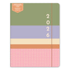 Orange Circle Studio - 2026 Agenda mensuel Just Right - 9,75 po x 7,5 po - blocs de couleurs-Calendrier de référence sur deux ans et liste des jours fériés sur trois ans