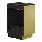 Modway - Quantum 24" Vanette de salle de bain - Or noir-Bassin d’évier en céramique