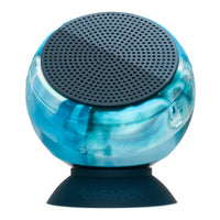 Speaqua - Haut-parleur portatif Bluetooth étanche Barnacle Vibe 3,0 avec stockage intégré (2 000 chansons) - Bleu mer-100 % étanche (IP68)