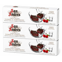 San Andrés - chocolat truffé aux cerises marasquin 200 g - paquet de 3-Confiserie espagnole haut de gamme au chocolat truffé