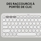 Logitech - Slim Bluetooth Combo, clavier et souris sans fil - Blanc-Faites forte impression... Sans faire de bruit: laissez votre travail parler pour vous grâce à la saisie discrète de type ordinateur portable et à la technologie Silent Touch de la souris