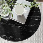 Modway - Lippa Rond de 20 po Faux marbre Table d’appoint - Or Noir-Tampon feutre non marquant