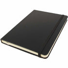 JAM Paper - Carnet de notes moyen à couverture rigide avec élastique - 100 feuilles lignées - 5" x 7" - Noir-Quantité : vendu à l'unité | 100 pages papier lignées/lignées.