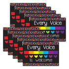 Ashley Productions - Smart Poly Tapis de souris pour ordinateur - 8" x 10" - Chaque voix est la bienvenue ici - Paquet de 10-Commencez votre journée du bon pied avec ces accessoires élégants et fonctionnels qui arborent des citations inspirantes et des expressions positives.