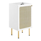 Modway - Chaucer 18" Vanette de salle de bain - Blanc blanc-Bassin en céramique