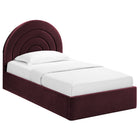 Modway - Solana Arqué Performance Velvet Lit à plateforme jumelle, Mûrier-Assemblée requise