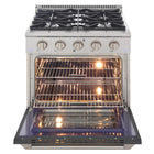 Kucht - 30 po Série KDF Cuisinière Pro Style au gaz propane - Acier inoxydable/Gris ciment-Les brûleurs scellés facilitent le nettoyage en empêchant les déversements de pénétrer dans la surface de cuisson
