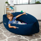 Bouncyband - Canot sensoriel gonflable Peapod - 152 cm - Bleu-Éducatif: développe la coordination musculaire et l’équilibre
