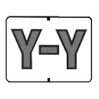 Oxford – Étiquettes alphabétiques compatibles Datafile, « Y », blanc/gris, paq./240-1 1/4 larg. x 15/16 haut. (po)
