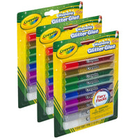 Crayola - Colle à paillettes lavables et audacieuses avec des taches flamboyantes, 9 par paquet, 3 paquets-Ajoute l'éclat parfait à tout projet d'art et d'artisanat ou à tout emballage cadeau
