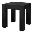 Hudson&Canal - Table d'appoint carrée Langston 22 po de largeur - Grain noir-Le plateau de table a une capacité de poids de 50 lb
