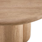 Modway - Tori Rond de 20 pouces Terrasse extérieure Béton Table d’appoint - Chêne-8