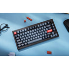 Keychron - V1 Max RGB Wireless Mechanical Keyboard - Red Switch - 75% Layout with Knob - Carbon Black-Performance puissante : Une puissante architecture ARM MCU équipée de 256K Flash offrira plus de flexibilité aux développeurs. Le taux d'interrogation est de 1000 Hz dès la sortie de la boîte, ce qui rend la latence à peine perceptible même dans les jeux compétitifs.