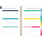 AT-A-GLANCE - Agenda hebdomadaire/mensuel abeilles bleu marine Emily Ley Simplified 2026 - 8 1/2 po H x 5 3/8 po l - bleu marine - bilingue-Une semaine sur deux pages comprenant un espace de planification et une section pour cocher les tâches terminées