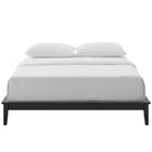 Modway - Lodge Bois Cadre de lit plateforme Queen, Cappuccino-Cadre en bois tropical et en caoutchouc