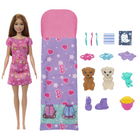Barbie - Soirée Pyjama Chiots - Coffret Poupée, Chiots, Accessoires-Ce coffret a tout ce qu'il faut pour une soirée amusante à la maison, incluant une poupée Barbie, ses deux chiots et un sac de couchage pouvant les accueillir tous les trois