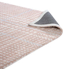 Modway - Kaja Abstract Plaid Tapis de 5 pi l x 8 pi L - Ivoire Camée Rose et Bleu Clair-Résistant aux taches / Facile à nettoyer