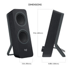 Logitech – Haut-parleurs Bluetooth Z207 pour ordinateur, noir-1 x entrée de 3,5 mm ; 1 x prise casque