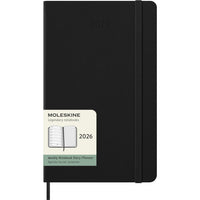 Moleskine - 2026 Agenda semainier Classic 12 mois à couverture rigide - 5" x 8.25" - Noir-Daté de janvier à décembre 2026