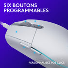 Logitech - Souris de jeu RVB programmable  G203 Prodigy - blanche-Le design à six boutons de la souris offre confort et contrôle. avec Logitech G HUB, vous pouvez définir des commandes, des contrôles ou des affectations de touches pour personnaliser et simplifier votre expérience de jeu