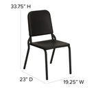 Flash Furniture - Chaise de musique/d'orchestre Melody noire empilable de la série HERCULES à haute densité-Conception ergonomique profilée