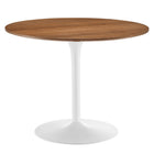 Modway - Pursuit 40 po Table à manger, Blanc noyer-Table à manger moderne