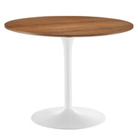 Modway - Pursuit 40 po Table à manger, Blanc noyer-Table à manger moderne
