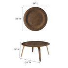 Modway - Fathom Bois Table basse - Noyer-Construction en contreplaqué moulé