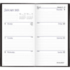 AT-A-GLANCE - Agenda de poche hebdomadaire/mensuel Fine Diary 2025 - 6 po H x 3 3/16 po l - Noir - Anglais-Format des pages : 6 po H x 3 3/16 po l