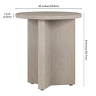 Hudson&Canal - Table d'appoint ronde Anders de 50 cm de largeur, , blanc aulne-9