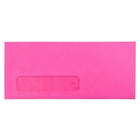 JAM Paper Enveloppes Brite Hue à ouverture latérale avec rabat gommé, 4 1/8 x 9 1/2 po, rose éclatant, pqt/100-Rose fuchsia éclatant