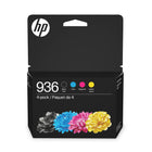 HP - 936 cartouche d’encre - rendement standard - noir, cyan, magenta et jaune - paquet de 4-Noir, cyan, magenta et jaune