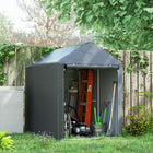 Outsunny - Tente de hangar de stockage extérieur 4x6 pi pour outils de jardin-L'auvent résistant aux UV protège des intempéries et de la saleté 