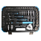 Fixtec - Jeu d'outils de mécanique avec cliquet et douilles de 3/8 pouce (132 pièces)-Compact, pour l'emporter partout