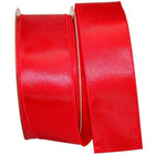 JAM Paper - Ruban de satin simple face - 2 1/2" de largeur x 50 verges - Rouge-Taille : 2,5 po x 50 mètres