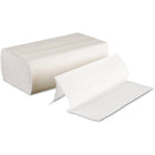 Globe Commercial - Serviettes multiplis MF250WHT - Blanc - 250 feuilles/paquet - Paquet de 16-100% de fibres recyclées