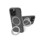 Dbramante1928 - Iceland Ultra D3O Kickstand MagSafe pour iPhone 16 Pro - Transparent-S'enclenche rapidement et s'adapte parfaitement à votre téléphone sans ajouter de volume