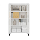 Manhattan Comfort - Armoire de décoration moderne Abbey 31,5 po - Blanc-Garantie limitée du fabricant de 30 jours