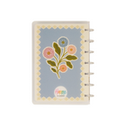 The Happy Planner - Planificateur 2027 daté format miniature 12 mois à reliure à disques - 7,50 po x 6,69 po - Orchard Floral - Anglais-Présente des motifs floraux charmants et colorés, des couvertures durables, des intercalaires robustes et une disposition pratique
