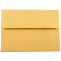  JAM Paper Enveloppes d'invitation métalliques A1 à 4 barres - 3,625 x 5,125 po - Stardream Gold - paquet de 25-Couleur : Stardream doré.